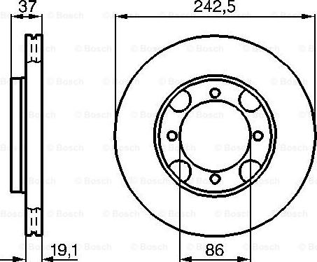 BOSCH 0 986 478 665 - Bremžu diski adetalas.lv