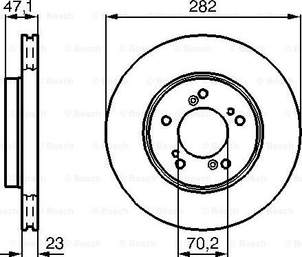 BOSCH 0 986 478 667 - Bremžu diski adetalas.lv