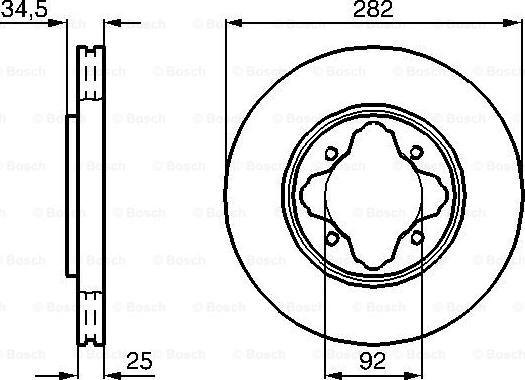 BOSCH 0 986 478 634 - Bremžu diski adetalas.lv