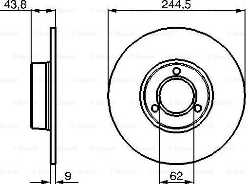 BOSCH 0 986 478 052 - Bremžu diski adetalas.lv