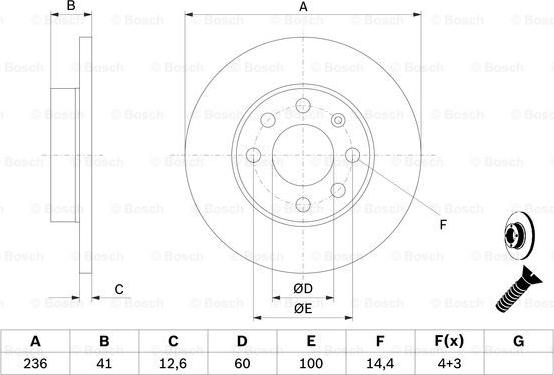 BOSCH 0 986 478 081 - Bremžu diski adetalas.lv