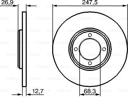 BOSCH 0 986 478 071 - Bremžu diski adetalas.lv