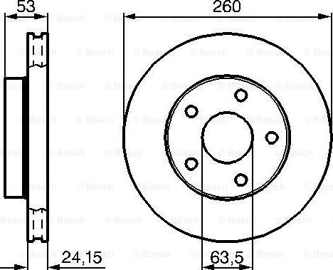 BOSCH 0 986 478 195 - Bremžu diski adetalas.lv