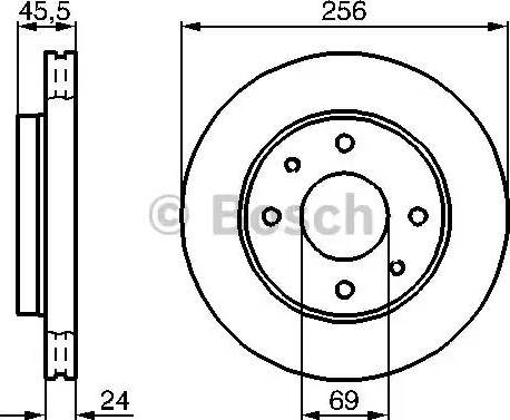 BOSCH 0 986 478 897 - Bremžu diski adetalas.lv