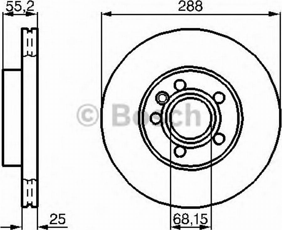 BOSCH 0 986 478 845 - Bremžu diski adetalas.lv