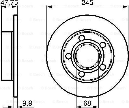 BOSCH 0 986 479 B56 - Bremžu diski adetalas.lv