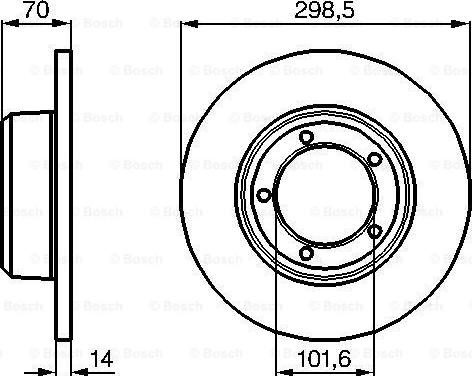 BOSCH 0 986 478 827 - Bremžu diski adetalas.lv