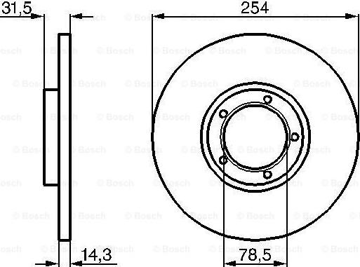 BOSCH 0 986 478 345 - Bremžu diski adetalas.lv