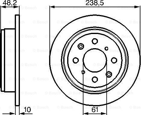 BOSCH 0 986 478 350 - Bremžu diski adetalas.lv