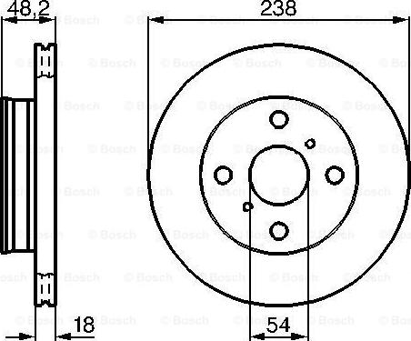 BOSCH 0 986 478 385 - Bremžu diski adetalas.lv