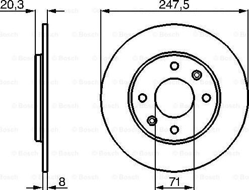 BOSCH 0 986 478 371 - Bremžu diski adetalas.lv