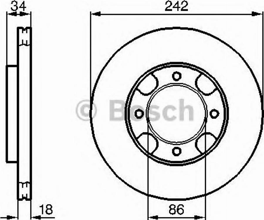 BOSCH 0986478254 - Bremžu diski adetalas.lv