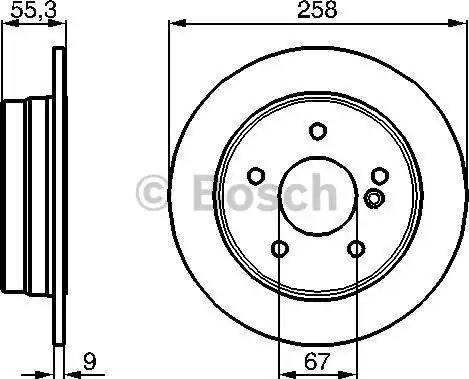 BOSCH 0 986 478 255 - Bremžu diski adetalas.lv