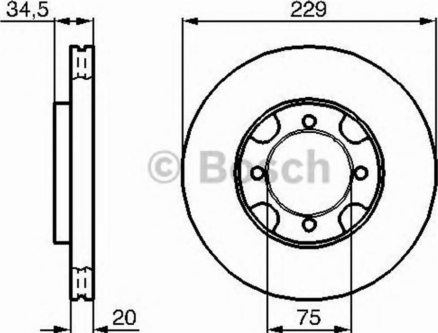 BOSCH 0 986 478 207 - Bremžu diski adetalas.lv