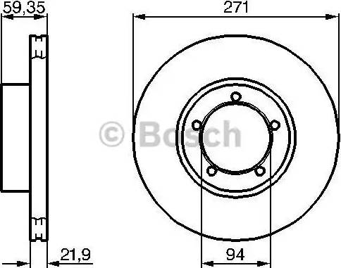 BOSCH 0 986 478 281 - Bremžu diski adetalas.lv