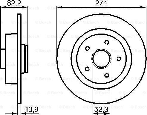 BOSCH 0 986 478 744 - Bremžu diski adetalas.lv