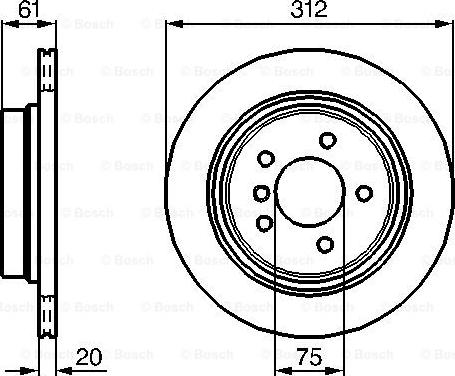 BOSCH 0 986 478 768 - Bremžu diski adetalas.lv