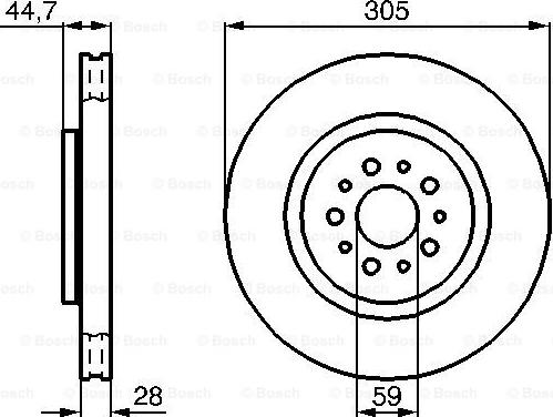 BOSCH 0 986 478 711 - Bremžu diski adetalas.lv