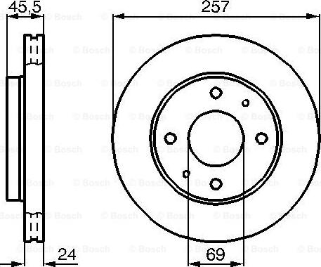 BOSCH 0 986 478 774 - Bremžu diski adetalas.lv