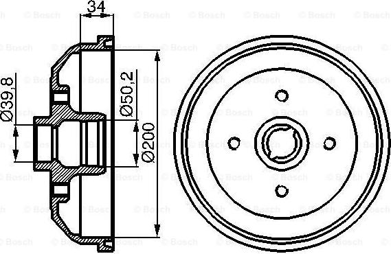 BOSCH 0 986 477 040 - Bremžu trumulis adetalas.lv