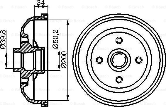 BOSCH 0 986 477 056 - Bremžu trumulis adetalas.lv