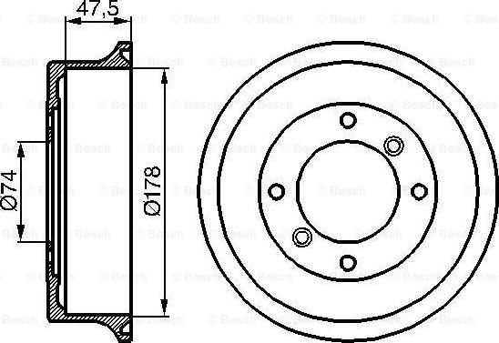 BOSCH 0 986 477 062 - Bremžu trumulis adetalas.lv