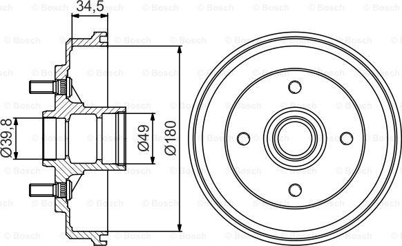 BOSCH 0 986 477 159 - Bremžu trumulis adetalas.lv