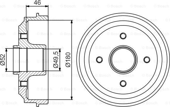 BOSCH 0 986 477 155 - Bremžu trumulis adetalas.lv