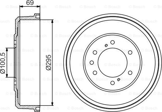 BOSCH 0 986 477 165 - Bremžu trumulis adetalas.lv