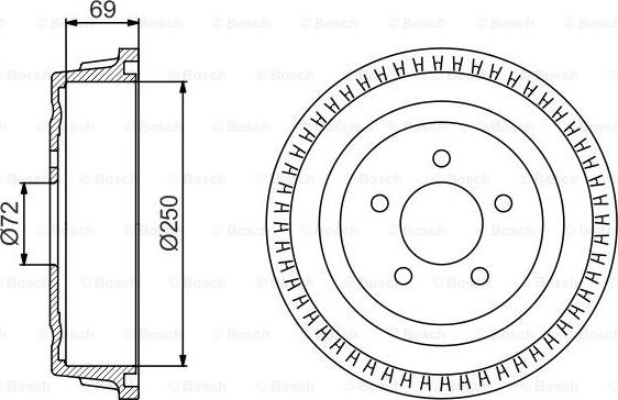 BOSCH 0 986 477 185 - Bremžu trumulis adetalas.lv