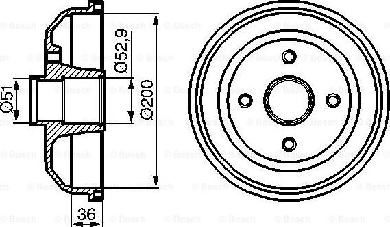 BOSCH 0 986 477 134 - Bremžu trumulis adetalas.lv