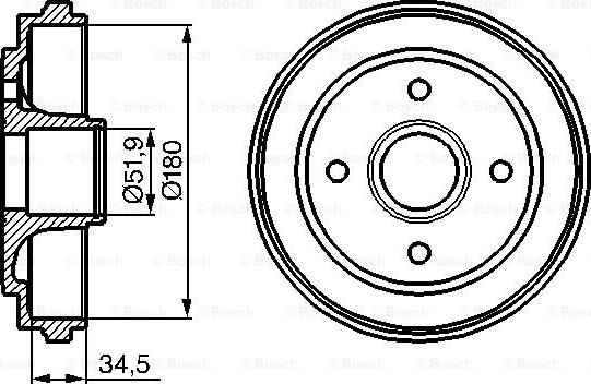 BOSCH 0 986 477 128 - Bremžu trumulis adetalas.lv