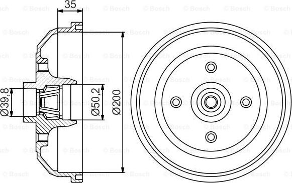 BOSCH 0 986 477 256 - Bremžu trumulis adetalas.lv