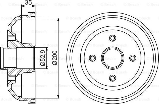 BOSCH 0 986 477 265 - Bremžu trumulis adetalas.lv