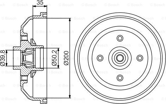 BOSCH 0 986 477 260 - Bremžu trumulis adetalas.lv