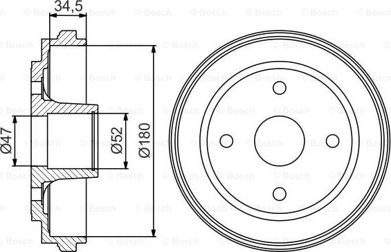 BOSCH 0 986 477 263 - Bremžu trumulis adetalas.lv