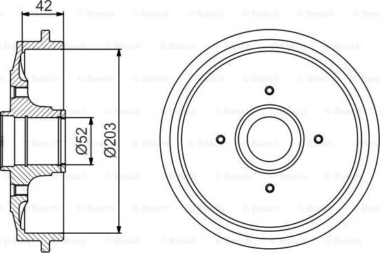 BOSCH 0 986 477 201 - Bremžu trumulis adetalas.lv