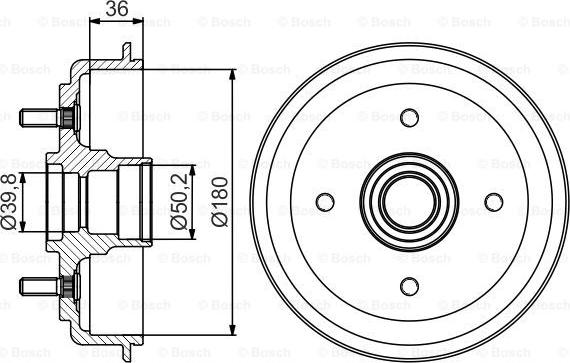 BOSCH 0 986 477 238 - Bremžu trumulis adetalas.lv