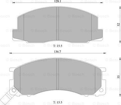 BOSCH 0 986 505 685 - Bremžu uzliku kompl., Disku bremzes adetalas.lv