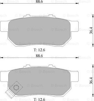 BOSCH 0 986 505 639 - Bremžu uzliku kompl., Disku bremzes adetalas.lv