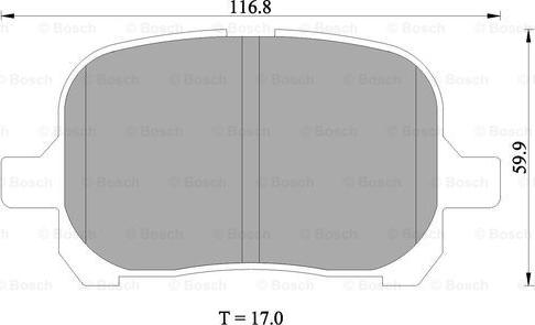 BOSCH 0 986 505 001 - Bremžu uzliku kompl., Disku bremzes adetalas.lv