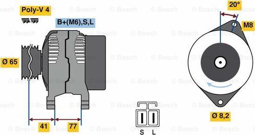 BOSCH 0 986 049 900 - Ģenerators adetalas.lv