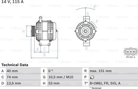 BOSCH 0 986 049 460 - Ģenerators adetalas.lv