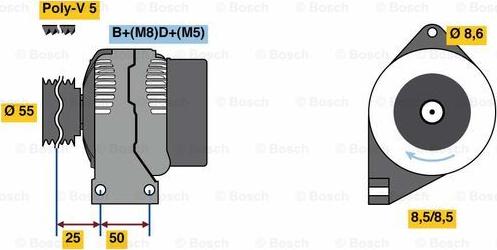 BOSCH 0 986 049 540 - Ģenerators adetalas.lv