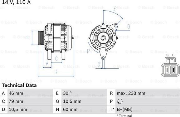 BOSCH 0 986 049 500 - Ģenerators adetalas.lv