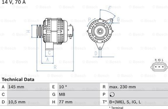 BOSCH 0 986 049 510 - Ģenerators adetalas.lv