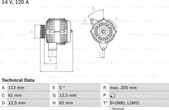 BOSCH 0 986 049 530 - Ģenerators adetalas.lv