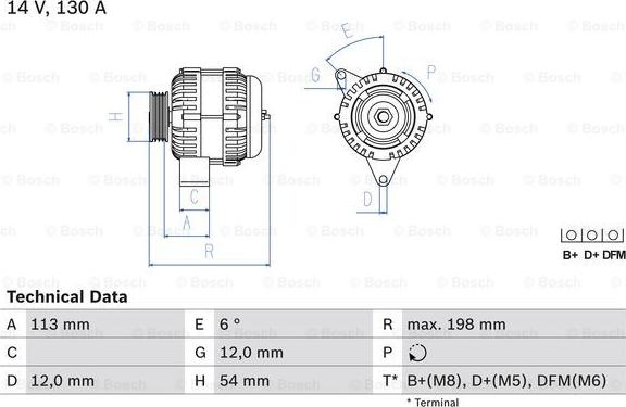 BOSCH 0 986 049 000 - Ģenerators adetalas.lv