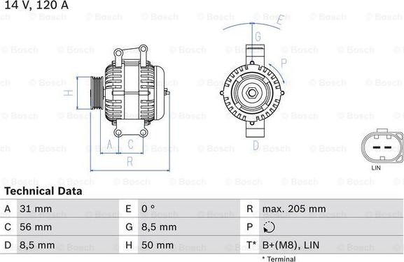 BOSCH 0 986 049 010 - Ģenerators adetalas.lv