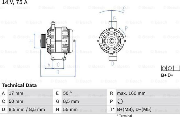 BOSCH 0 986 049 081 - Ģenerators adetalas.lv